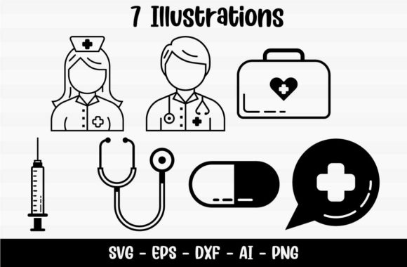 Health, Nurse Icons: Essential Graphics for Branding