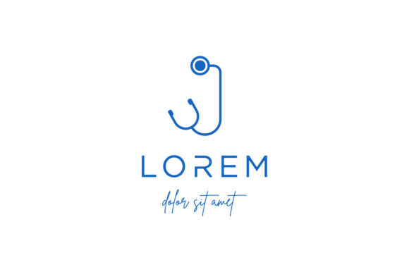 Letter J Stethoscope Logo: Graphics for Logos