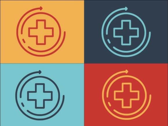 Medical Cross and Arrow: Modern Logos Graphics