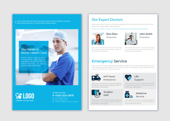 Medical Healthcare Flyer: Graphics & Print Templates