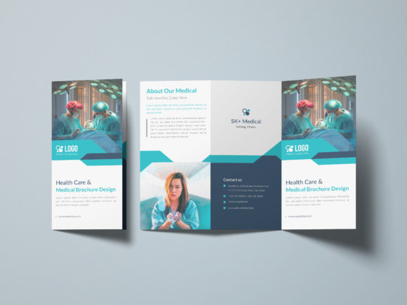 Medical, Healthcare Trifold Brochure Tem: Print Templates & Graphics