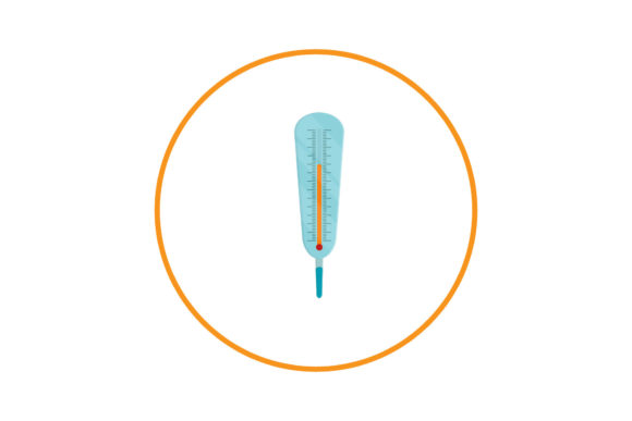 Medical Icon Digital Thermometer Design Graphics and Icons
