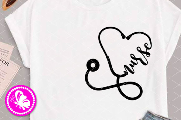 Nurse Sign Heart Phonendoscope Graphics & Illustrations