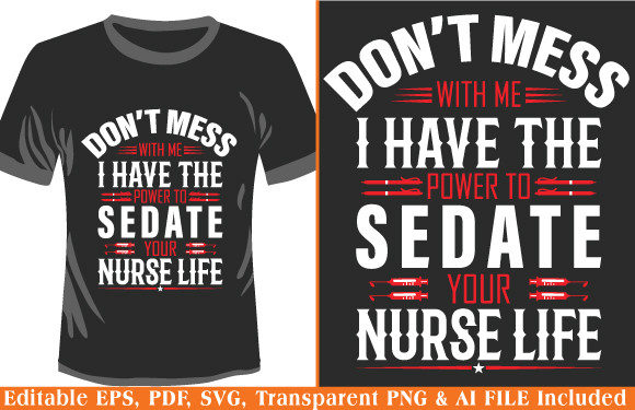 Nurse T-shirt Design Nurse: Graphics & T-Shirt Designs