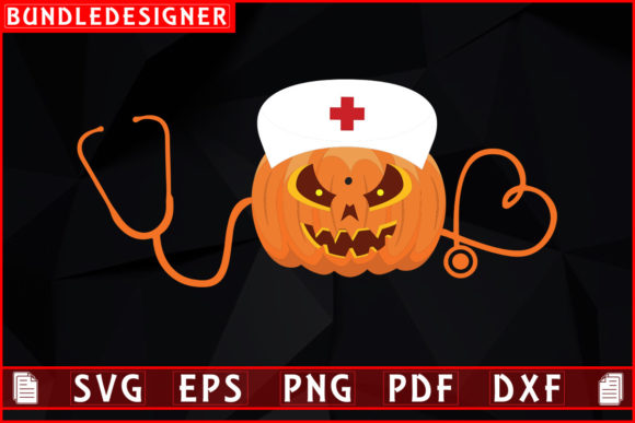 Vector Halloween Nurse Graphics for Print Templates