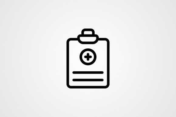 Vector Medical Report Line Icon: Essential Graphics & Icons